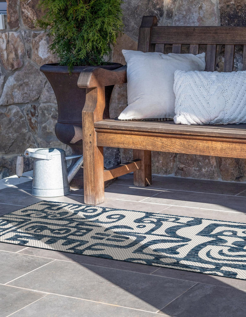 Urban Terrace Collection Area Rug -  Madison Runner Blue  lifestyle 9