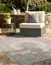 Patio Heritage Collection Area Rug -  Lafayette (Gray) Rectangle Gray  lifestyle 5