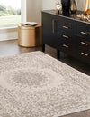 Patio Heritage Collection Area Rug -  Lafayette (Gray) Rectangle Gray  lifestyle 10