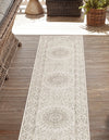 Patio Heritage Collection Area Rug -  Lafayette (Gray) Runner Gray  lifestyle 20