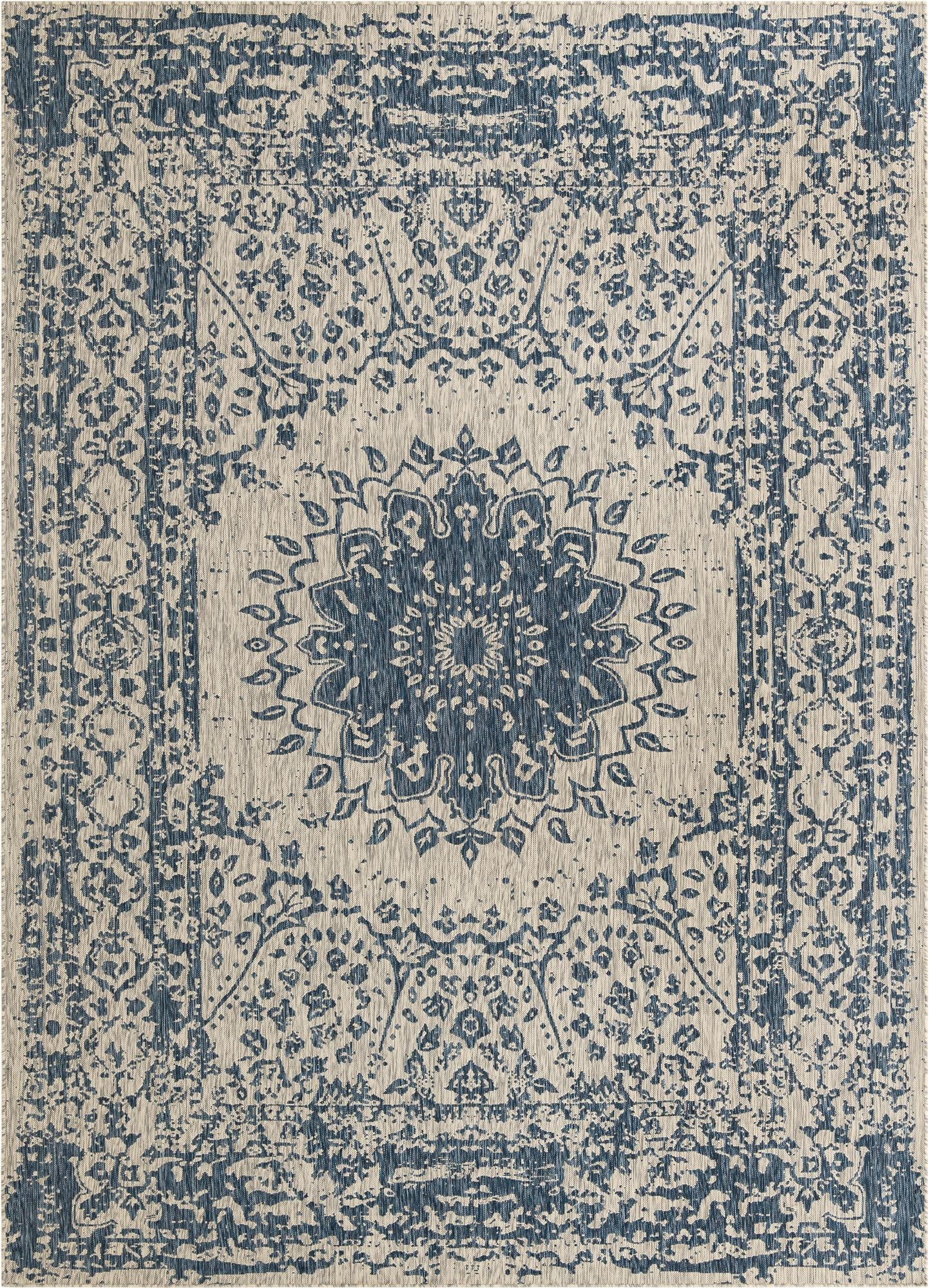 Patio Heritage Collection Area Rug -  Lafayette (Blue)