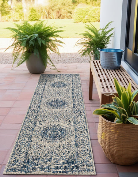 Patio Heritage Collection Area Rug -  Lafayette (Blue)