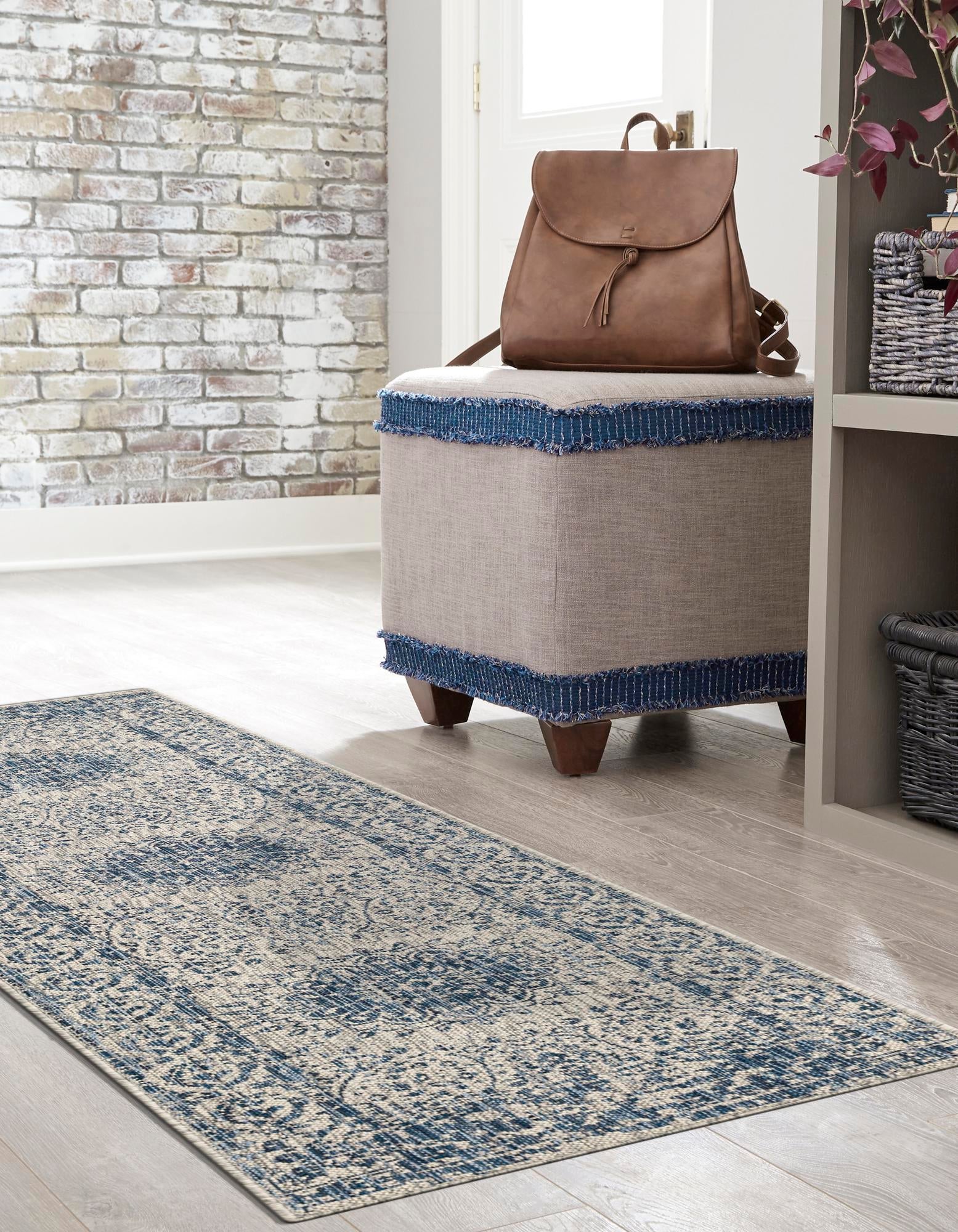 Patio Heritage Collection Area Rug -  Lafayette (Blue)