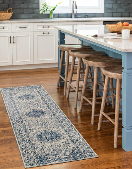 Patio Heritage Collection Area Rug -  Lafayette (Blue)