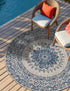 Patio Heritage Collection Area Rug -  Lafayette (Blue)