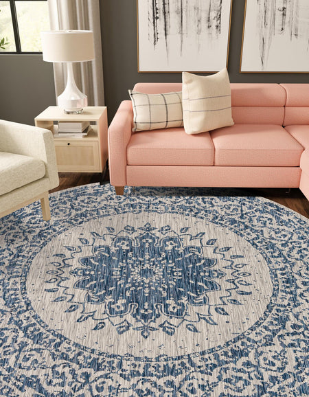 Patio Heritage Collection Area Rug -  Lafayette (Blue)