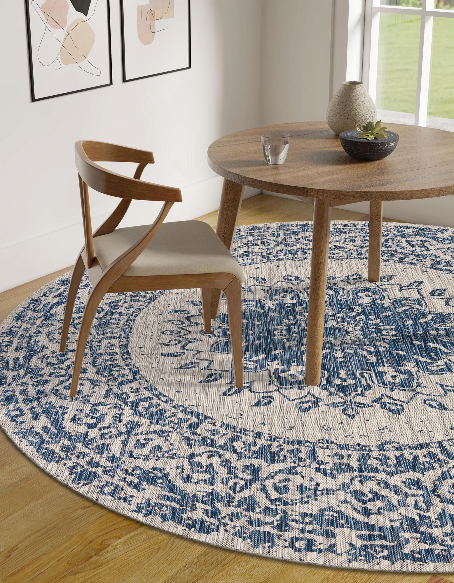 Patio Heritage Collection Area Rug -  Lafayette (Blue)