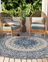 Patio Heritage Collection Area Rug -  Lafayette (Blue)