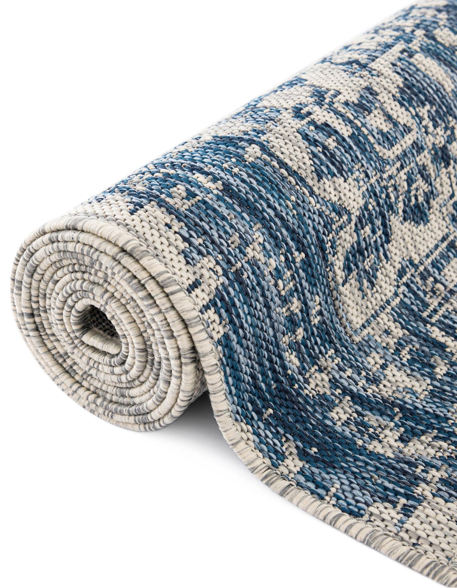 Patio Heritage Collection Area Rug -  Lafayette (Blue)