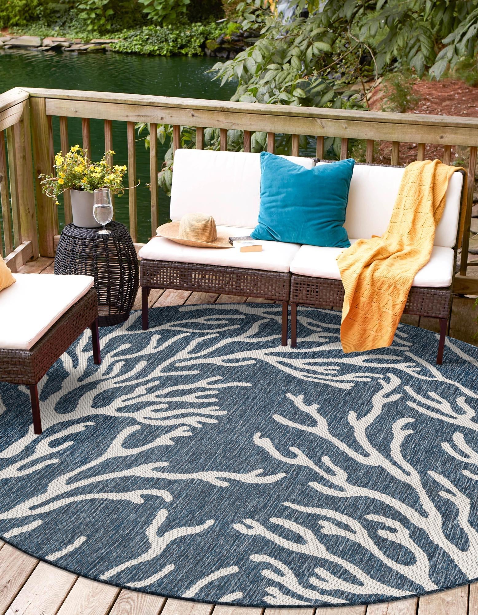 Seaside Haven Rugs Collection Area Rug -  Pebblestone