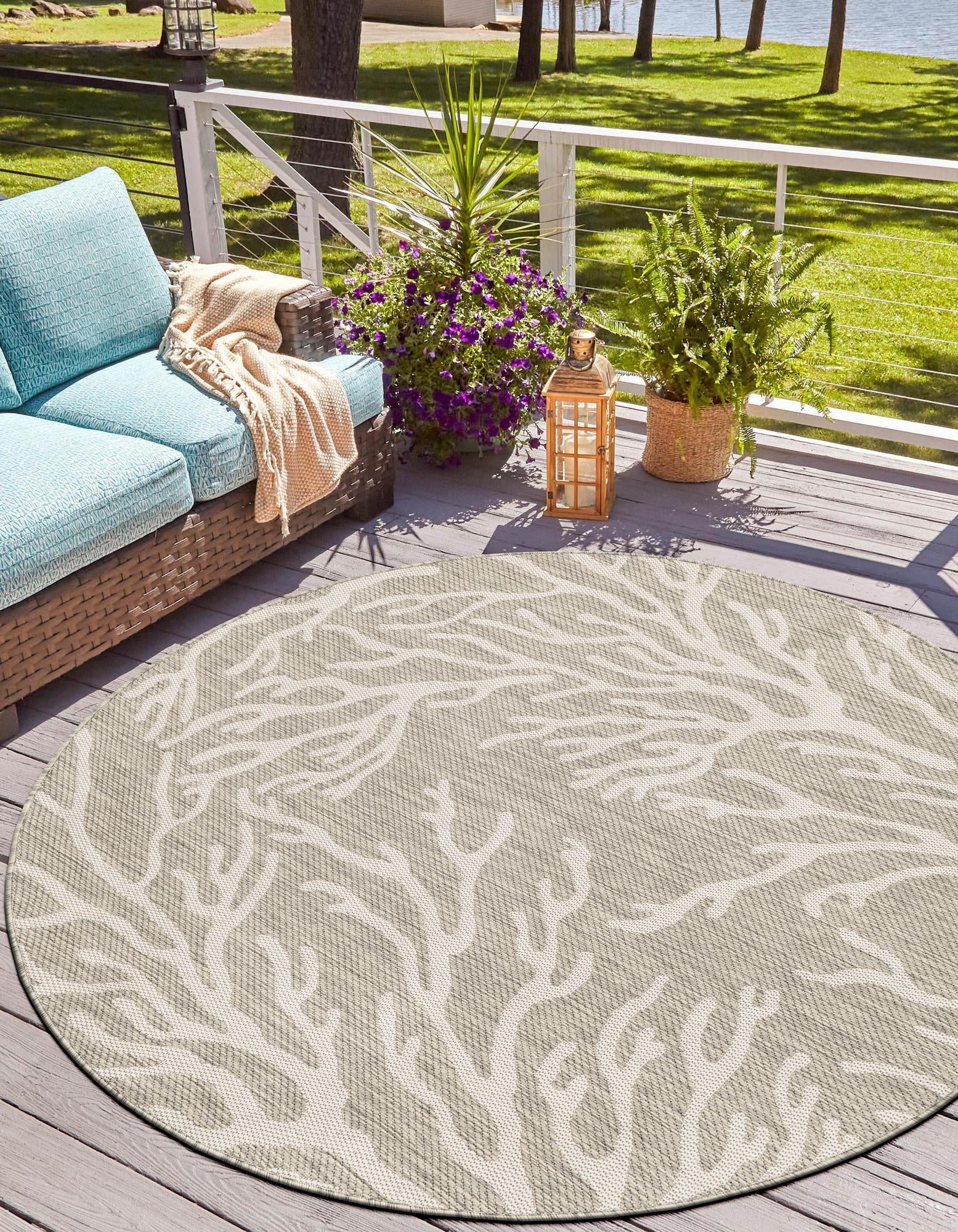 Seaside Haven Rugs Collection Area Rug -  Pebblestone