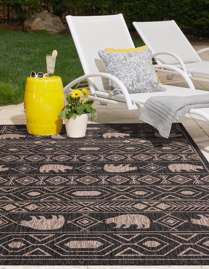 Mesa Oasis Rugs Collection Area Rug - Sundown Rectangle Black  lifestyle 3