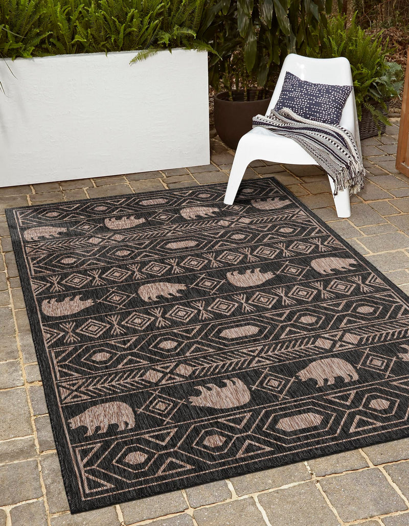 Mesa Oasis Rugs Collection Area Rug - Sundown Rectangle Black  lifestyle 5