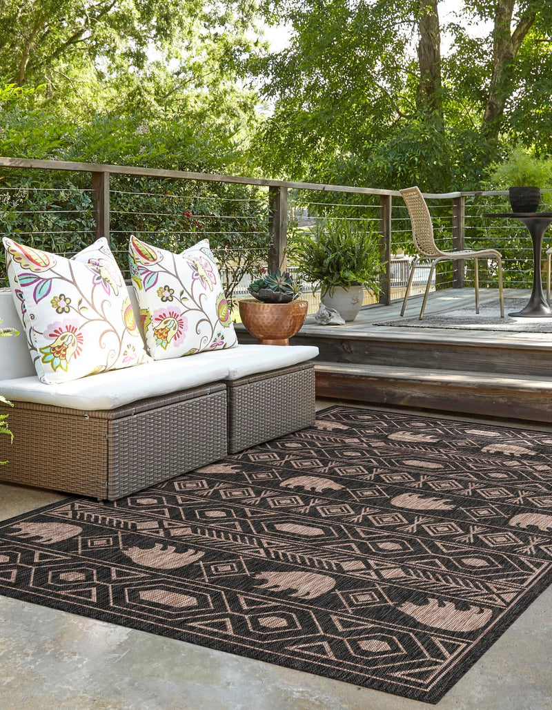 Mesa Oasis Rugs Collection Area Rug - Sundown Rectangle Black  lifestyle 17