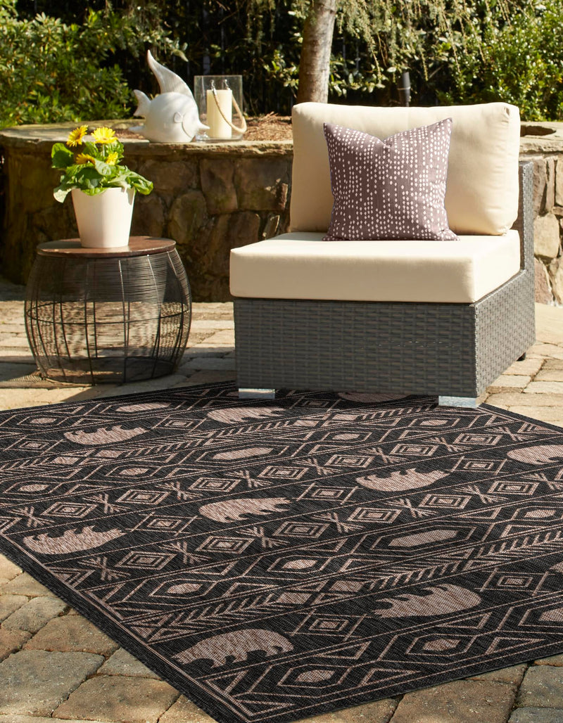 Mesa Oasis Rugs Collection Area Rug - Sundown Rectangle Black  lifestyle 19