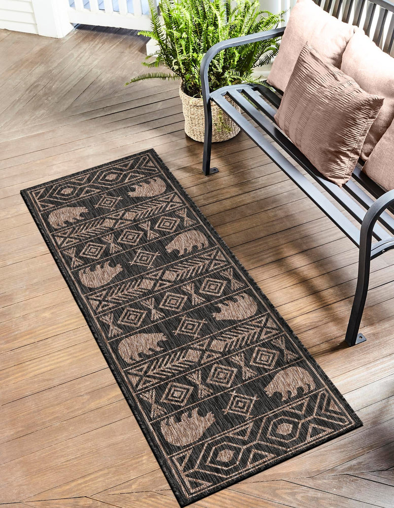 Mesa Oasis Rugs Collection Area Rug - Sundown Runner Black  lifestyle 24