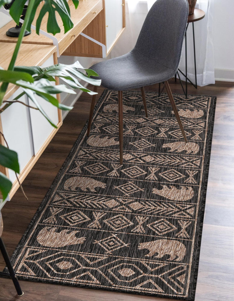 Mesa Oasis Rugs Collection Area Rug - Sundown Runner Black  lifestyle 30