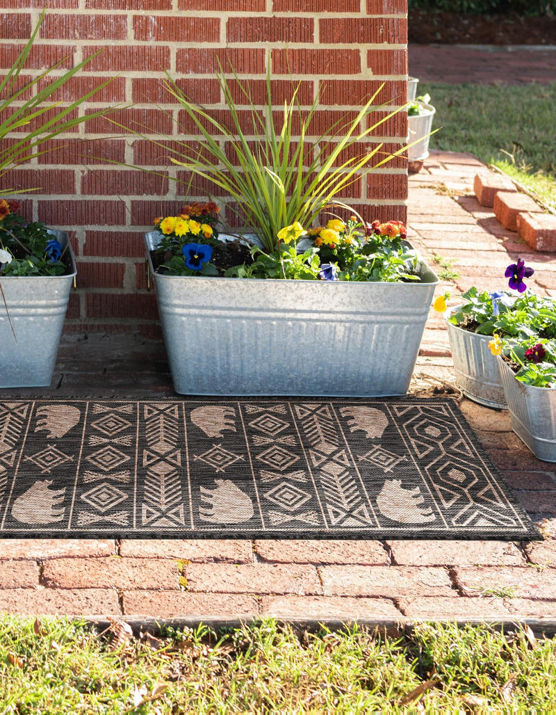 Mesa Oasis Rugs Collection Area Rug - Sundown Runner Black  lifestyle 36