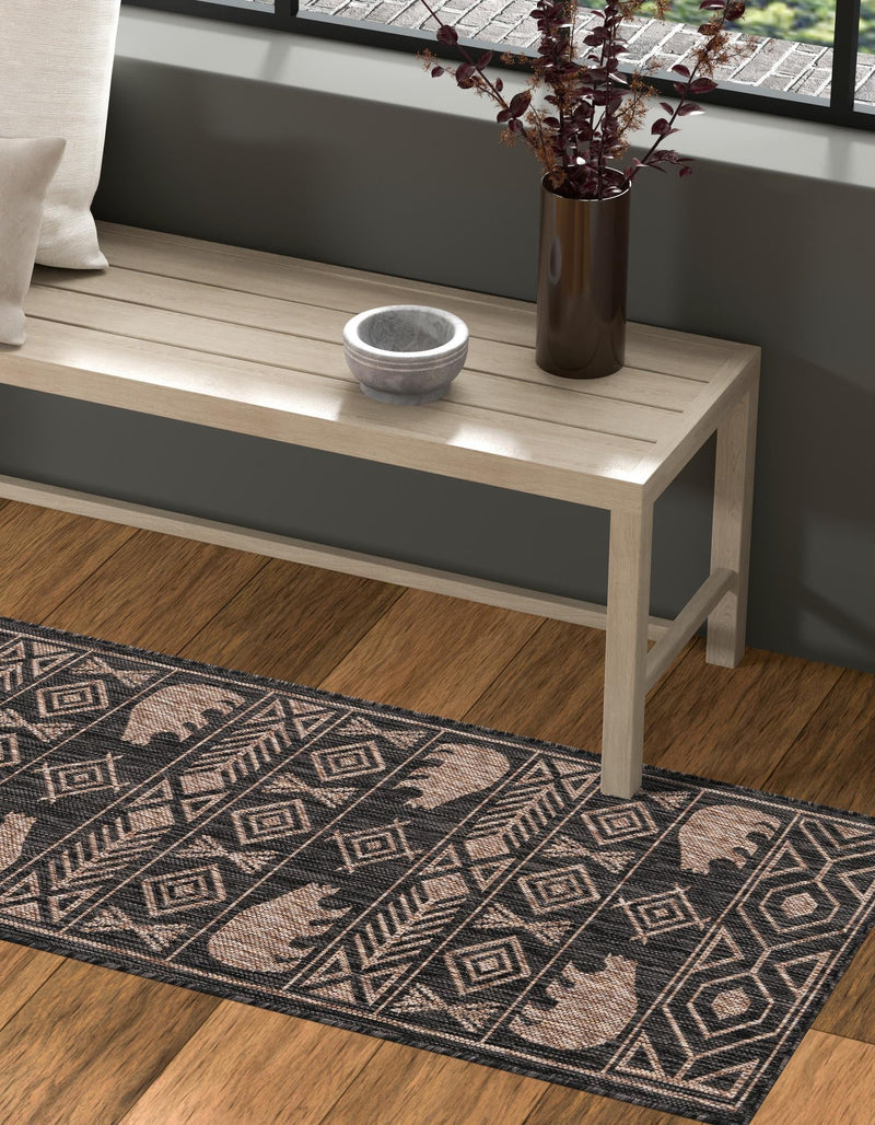 Mesa Oasis Rugs Collection Area Rug - Sundown Runner Black  lifestyle 54