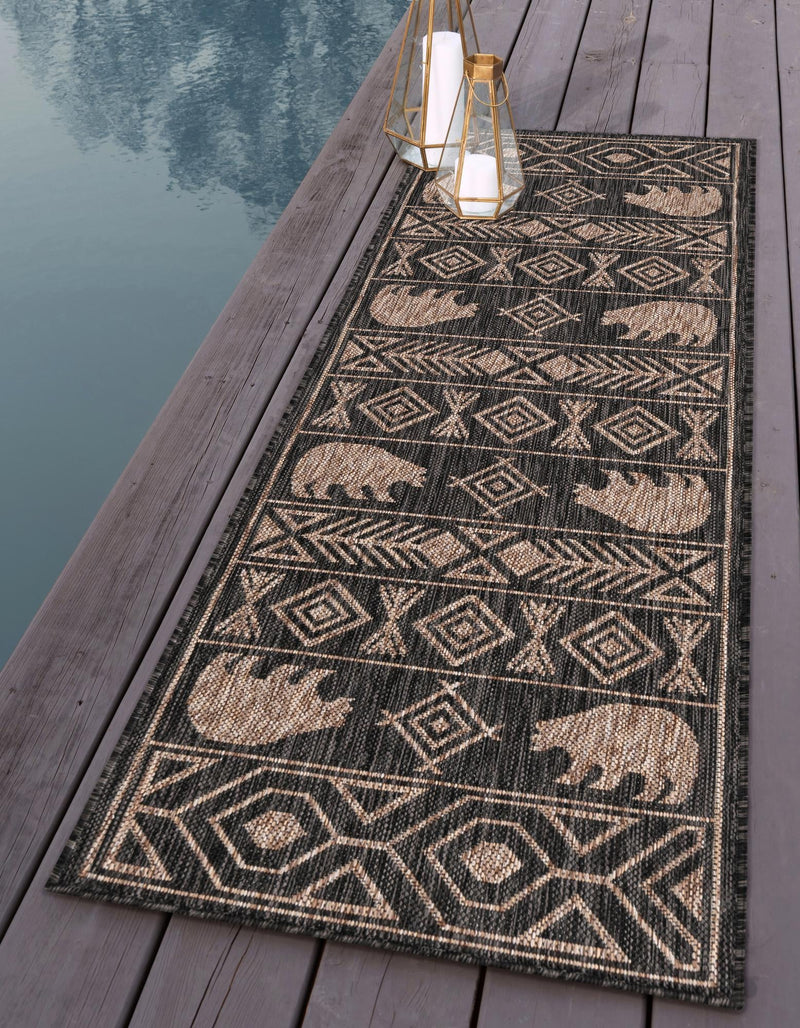 Mesa Oasis Rugs Collection Area Rug - Sundown Runner Black  lifestyle 60