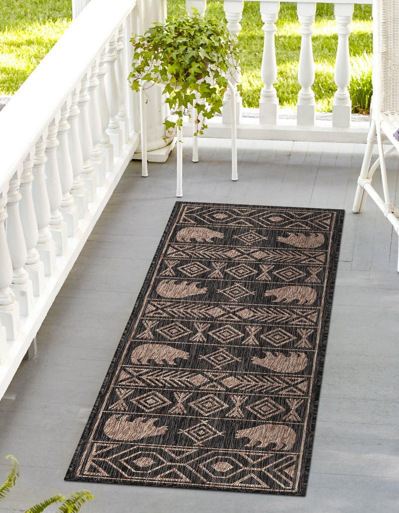 Mesa Oasis Rugs Collection Area Rug - Sundown Runner Black  lifestyle 72