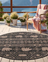 Mesa Oasis Rugs Collection Area Rug - Sundown Round Black  lifestyle 22