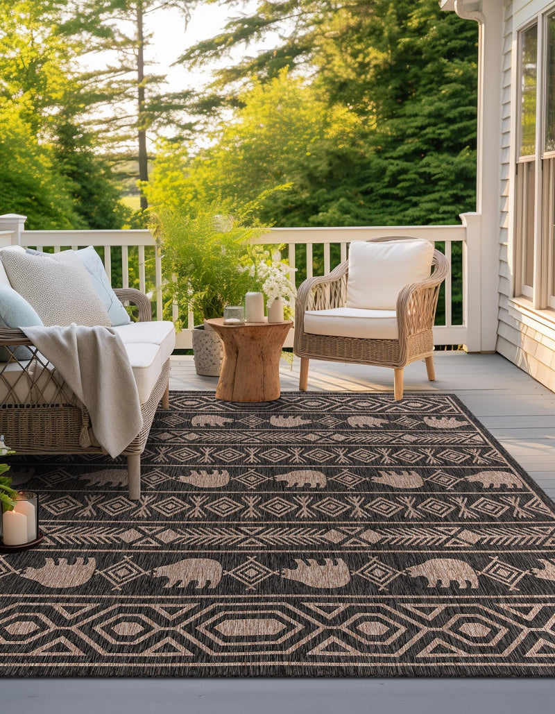 Mesa Oasis Rugs Collection Area Rug - Sundown Square Black  lifestyle 23