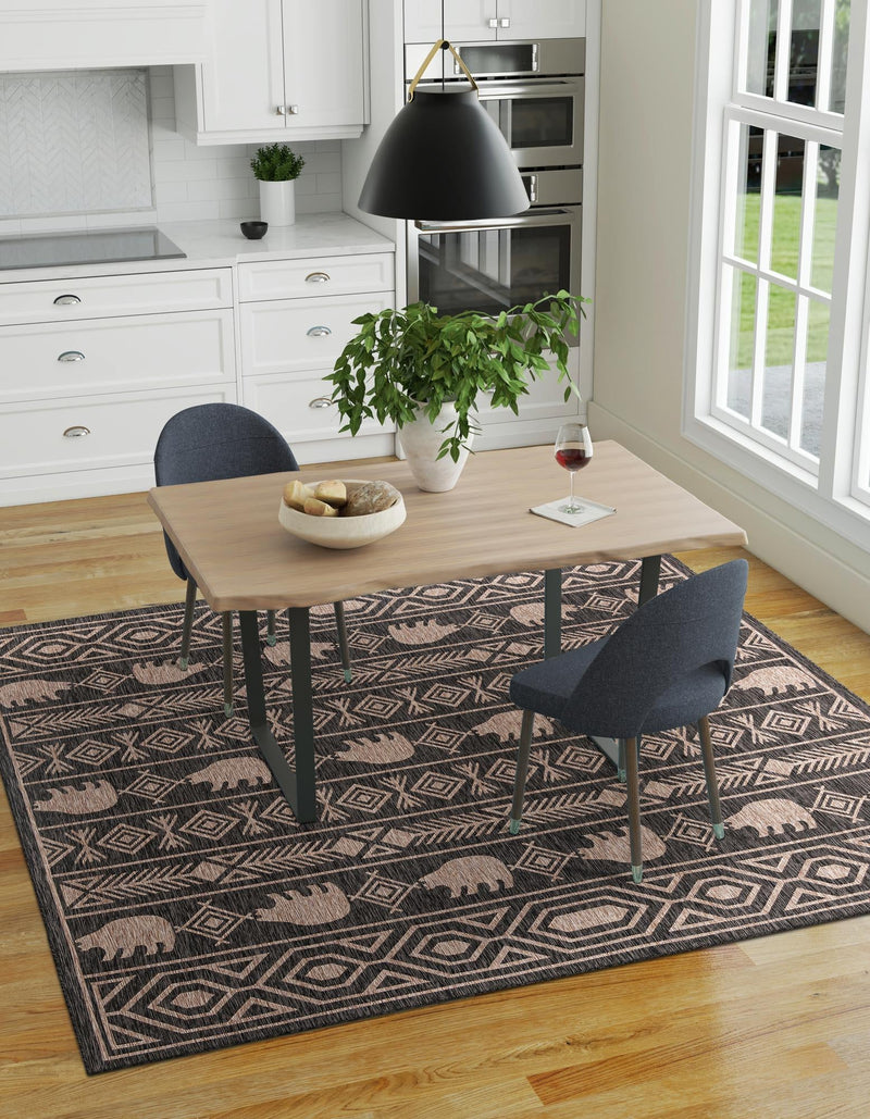 Mesa Oasis Rugs Collection Area Rug - Sundown Square Black  lifestyle 53