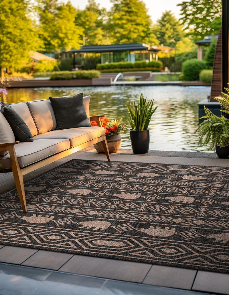 Mesa Oasis Rugs Collection Area Rug - Sundown Square Black  lifestyle 59