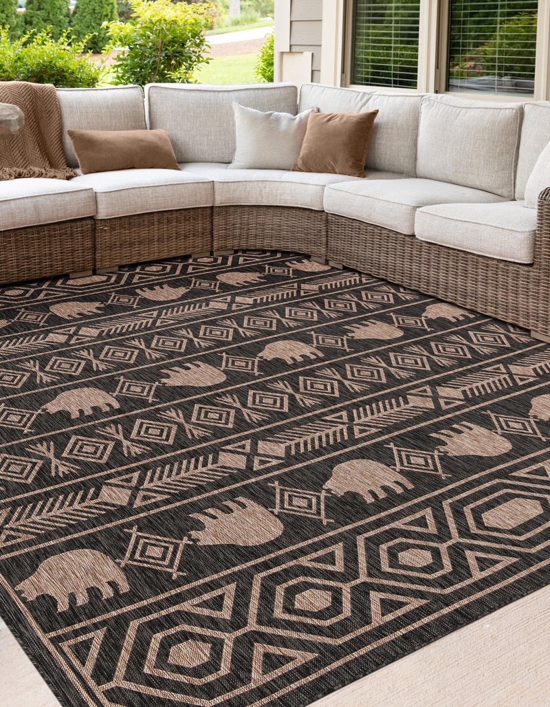 Mesa Oasis Rugs Collection Area Rug - Sundown Square Black  lifestyle 71