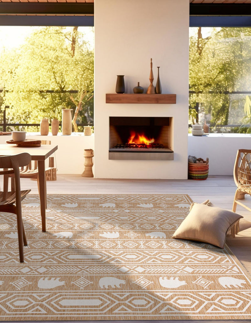 Mesa Oasis Rugs Collection Area Rug - Sundown Square Taupe  lifestyle 50