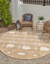 Mesa Oasis Rugs Collection Area Rug - Sundown Round Taupe  lifestyle 49