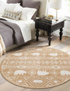 Mesa Oasis Rugs Collection Area Rug - Sundown Round Taupe  lifestyle 55