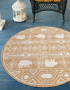 Mesa Oasis Rugs Collection Area Rug - Sundown Round Taupe  lifestyle 61