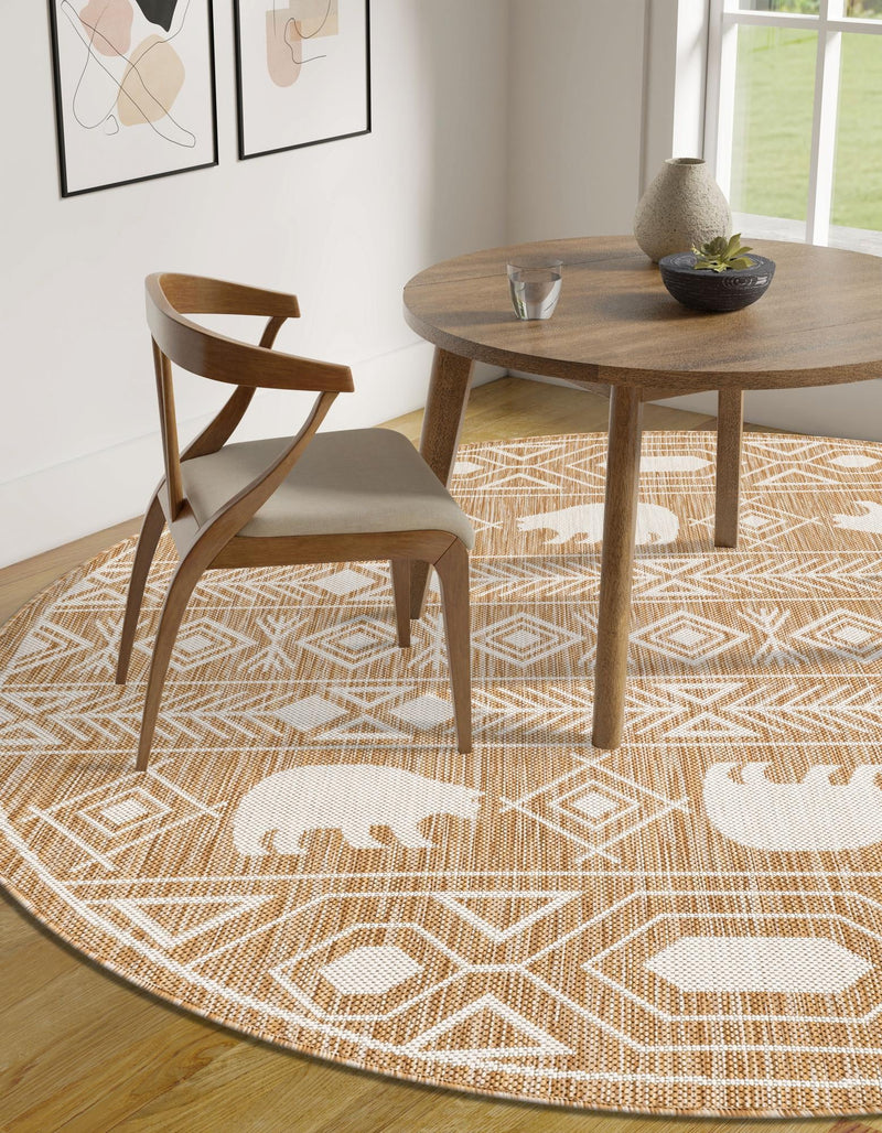 Mesa Oasis Rugs Collection Area Rug - Sundown Round Taupe  lifestyle 79