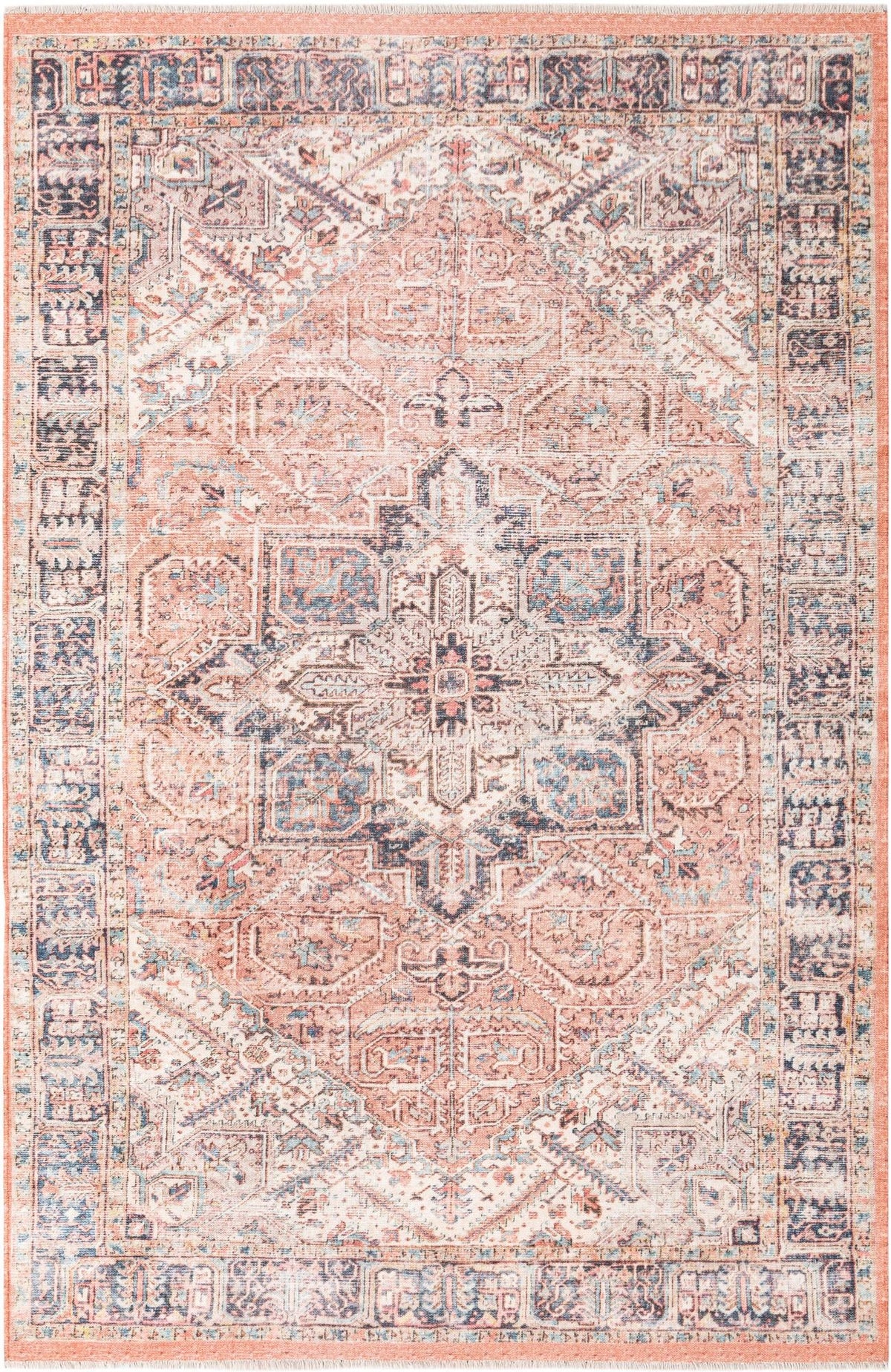 Bazaar Chic Collection Area Rug -  Chefchaouen Rectangle Salmon Pink Main