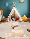 Wonder Tykes Collection Area Rug - Enchanted Round Peach Blossom  lifestyle 25