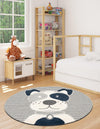 Wonder Tykes Collection Area Rug -  Magicgrove Round Blue and Gray  lifestyle 31