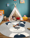 Wonder Tykes Collection Area Rug -  Magicgrove Round Blue and Gray  lifestyle 37