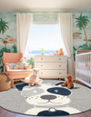 Wonder Tykes Collection Area Rug -  Magicgrove Round Blue and Gray  lifestyle 40