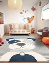 Wonder Tykes Collection Area Rug -  Magicgrove Rectangle Blue and Gray  lifestyle 3