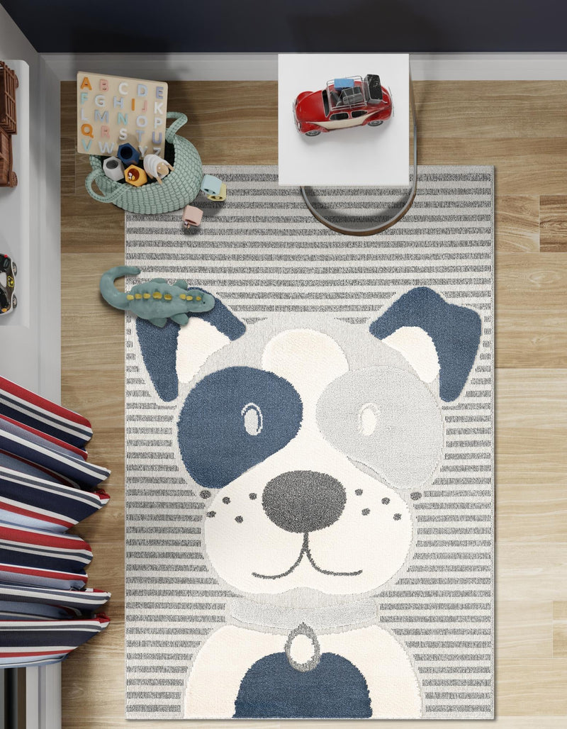 Wonder Tykes Collection Area Rug -  Magicgrove Rectangle Blue and Gray  lifestyle 11