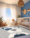 Wonder Tykes Collection Area Rug -  Magicgrove Square Blue and Gray  lifestyle 24