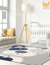 Wonder Tykes Collection Area Rug -  Magicgrove Square Blue and Gray  lifestyle 33