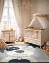 Wonder Tykes Collection Area Rug -  Magicgrove Square Blue and Gray  lifestyle 45