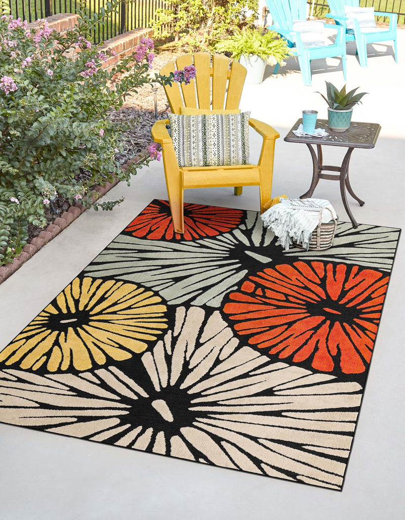 Outdoor Marrakesh Collection Area Rug -  Tetouan Rectangle Multi  lifestyle 2