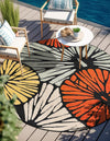 Outdoor Marrakesh Collection Area Rug -  Tetouan Round Multi  lifestyle 34