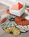 Outdoor Marrakesh Collection Area Rug -  Tetouan Round Multi  lifestyle 37