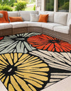 Outdoor Marrakesh Collection Area Rug -  Tetouan Square Multi  lifestyle 30