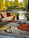 Outdoor Marrakesh Collection Area Rug -  Tetouan Square Multi  lifestyle 48